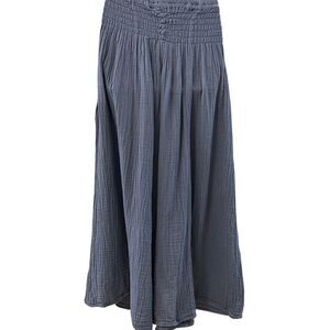 Cloth + Lace ~Sky Blue Shirred Elastic Waist Pant ~lightweight gauze fabric ~S/M